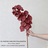 Artificial Oil Painting Phalaenopsis, Dark Red, 1 Pack In Australia - Darrahopens