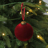 24pk Flocked Xmas Baubles Metal Cap, Off White 6cm In Australia - Darrahopens
