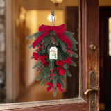 Xmas Teardrop Pine Swag, Red Velvet Bow Wall Door Hanging In Australia - Darrahopens