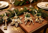 1pk White Gold Vintage Xmas Tree Hanging Ornament In Australia - Darrahopens
