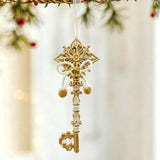 1pk White Gold Vintage Key Xmas Tree Ornament In Australia - Darrahopens