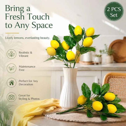 Style A 5 Fork Lemon Bouquet Artificial Table Greenery 2 Pack In Australia - Darrahopens