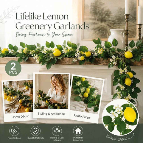 Artificial Lemon Green Leaf Vine Indoor Styling Greenery Set of 2 In Australia - Darrahopens