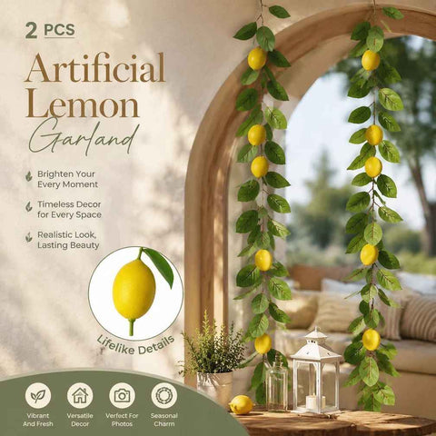 Style B Faux Lemon Door Hanging Garland Ornament 2 Pack In Australia - Darrahopens