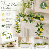 Multipurpose Artificial Lemon Vine Foam Fruit Garland Set of 2 In Australia - Darrahopens
