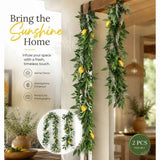 Willow Leaf Faux Lemon Vine Indoor Wall Greenery 2 Pack In Australia - Darrahopens