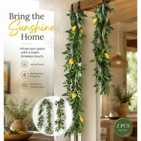 Willow Leaf Faux Lemon Vine Indoor Wall Greenery 2 Pack In Australia - Darrahopens