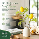 Single Lemon Stem-08 Foam Lemon Greenery Accessory 2 Pack In Australia - Darrahopens