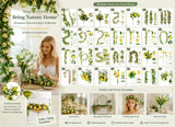 Single Lemon Stem-08 Foam Lemon Greenery Accessory 2 Pack