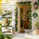 Dense Foliage Artificial Lemon Vine Full Greenery Hanging Decor Set of 2 In Australia - Darrahopens