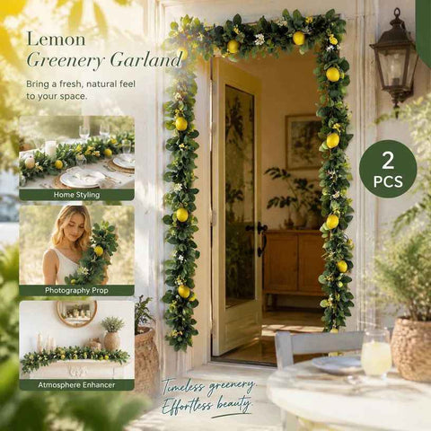 Dense Foliage Artificial Lemon Vine Full Greenery Hanging Decor Set of 2 In Australia - Darrahopens