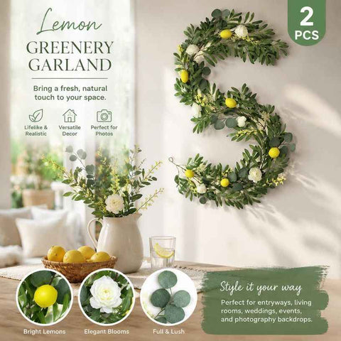 Style A Herb Scent Lemon Vine Foam Fruit Garland Pack of 2 In Australia - Darrahopens