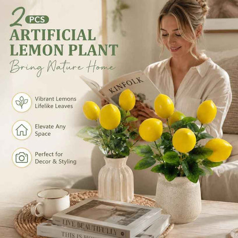 Single Lemon Stem A Small Foam Lemon Home Decor Set of 2 In Australia - Darrahopens