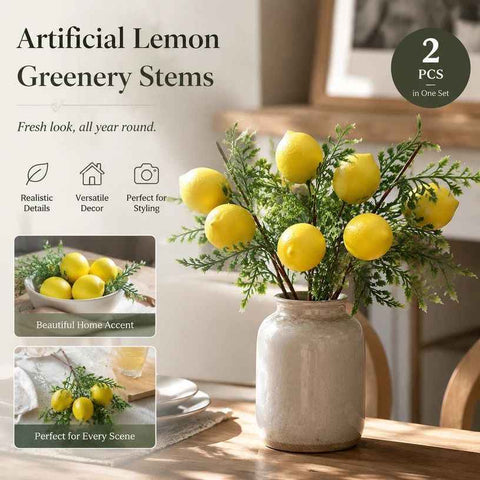 7 Head Herb Lemon Branch Style A Indoor Greenery Kit Set of 2 In Australia - Darrahopens