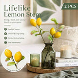 Single Lemon Stem C Small Foam Lemon Artificial Branch Set of 2 In Australia - Darrahopens
