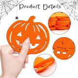 1pk Felt Pumpkin Halloween Coasters Heat Resistant Drink Mats In Australia - Darrahopens