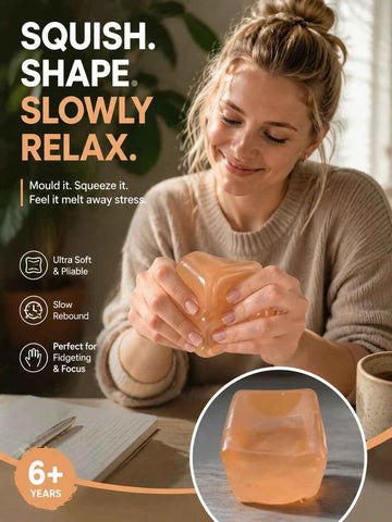 Sunny Yellow Ice Cube Squishy 5cm, Bright Laid-Back Home Fun In Australia - Darrahopens