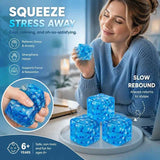 Fluffy Snowflake Blue Ice Squishy 5cm, Cool Summer Sensory Play In Australia - Darrahopens