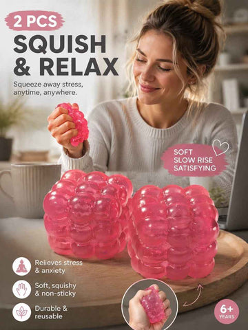 Soft Pink Cube Ice Squishy 5cm 2 Pack, Cozy Indoor Stress Relief Pair In Australia - Darrahopens
