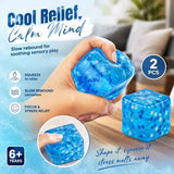 Fluffy Snowflake Blue Ice Squishy 5cm 2 Pack, Twin Cool Summer Sensory Toys In Australia - Darrahopens
