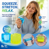 Mixed Blue & Green Ice Cube Squishy 5cm 2 Pack, Coastal Garden Chill Twin Set In Australia - Darrahopens