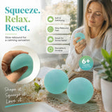 Dreamy Blue Squishy Ball, Lightweight Chill Sensory Toy 6cm 3 Pack In Australia - Darrahopens