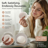 Pure Dreamy White Squishy, Mellow Unwind Desk Toy 6cm 3 Pack In Australia - Darrahopens