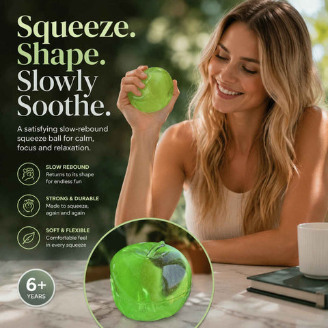 Juicy Green Apple Maltose Squishy, Soft Slow Rebound Mood Relief Toy 6cm 3 Pack In Australia - Darrahopens
