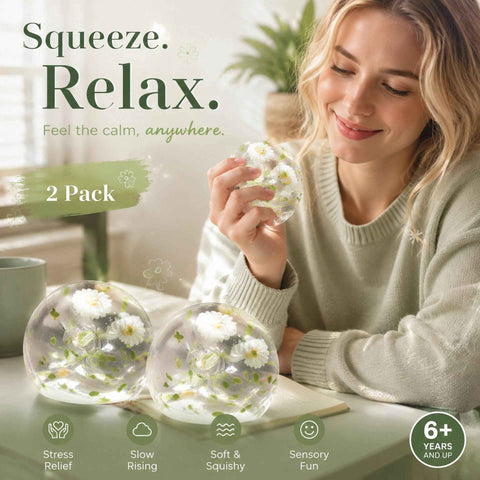 Tiny Daisy Shaped Squishy, Soft Mood Booster Fidget Toy 6cm 2 Pack In Australia - Darrahopens