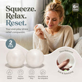 Pure Dreamy White Squishy, Mellow Unwind Desk Toy 6cm 2 Pack In Australia - Darrahopens