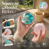 Mixed Clear Blue & Matte Dreamy Pink Squishy 6cm 2 Pack In Australia - Darrahopens