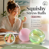 Mixed Grape Green & Matte Dreamy Pink Squishy 6cm 2 Pack In Australia - Darrahopens