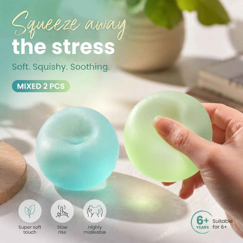 Mixed Matte Dreamy Blue & Green Squishy 6cm 2 Pack In Australia - Darrahopens