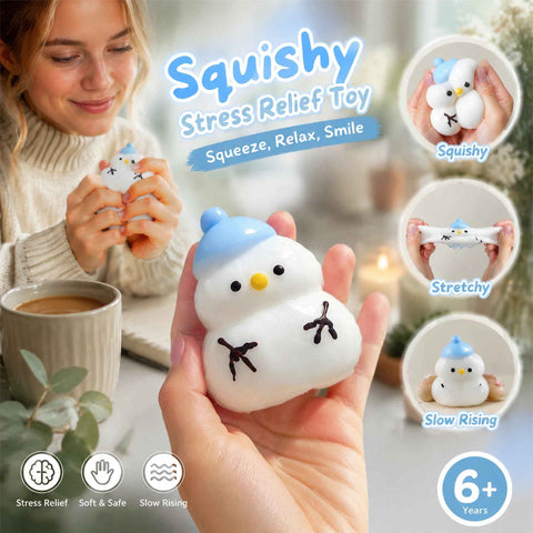 Cool Tone Mud Feel Squeeze Toy, Relax After Outdoor Trips – Blue Snowman In Australia - Darrahopens