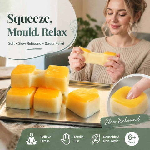 Stretchy Rice Cake Squishy, Silky Mud Feel For Instant Stress Release In Australia - Darrahopens
