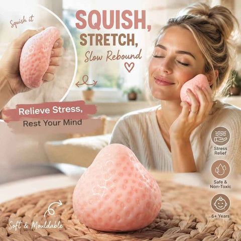 Pastel Pink Jumbo Strawberry Squishy, Soft Slow Rebound For Quiet Downtime In Australia - Darrahopens