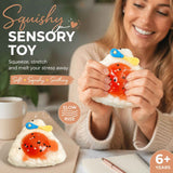 Compact Egg Rice Ball Squishy, Travel-Friendly Stress Relief Buddy In Australia - Darrahopens