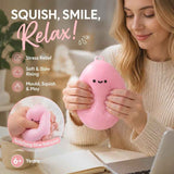 Petite Pink Banana Squishy, Bright Little Squeeze Toy For Quick Calm In Australia - Darrahopens