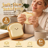 Cheerful Smiley Toast Squishy 2 Pack, Shared Tension Ease Squeeze Set In Australia - Darrahopens