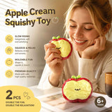 Cream Red Apple Glossy Squishy 2 Pack, Cozy Indoor Relax Pair In Australia - Darrahopens