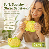 Cream Green Apple Garden Squishy Twin Pack, Natural Slow Unwind Set In Australia - Darrahopens