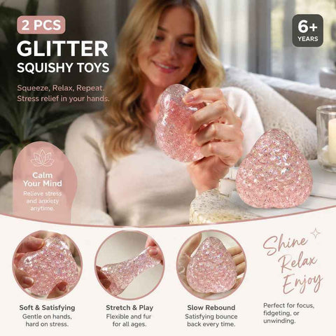 Clear Pink Large Strawberry Light Squishy 2 Pack, Cool Desk Fidget Set In Australia - Darrahopens