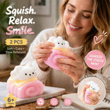 Rabbit Towel Roll Cute Food Squishy Twin Pack, Sweet Relax Toy Duo In Australia - Darrahopens