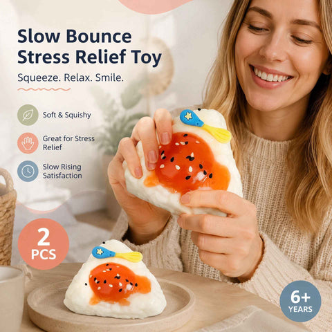 Egg Rice Ball Travel Squishy Twin Pack, On-The-Go Stress Relief Set In Australia - Darrahopens