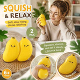 Sunny Yellow Banana Creamy Squishy 2 Pack, Daily Unwind Twin Set In Australia - Darrahopens
