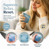 Relaxing 5.5cm Solid Blue Ice Cube Squishy In Australia - Darrahopens
