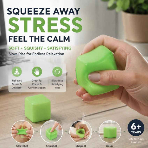 Refreshing 5.5cm Solid Green Ice Cube Squishy In Australia - Darrahopens