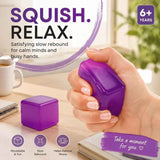 Mellow 5.5cm Solid Purple Ice Cube Squishy In Australia - Darrahopens