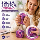 Dreamy 5.5cm Marbled Purple Ice Cube Squishy In Australia - Darrahopens