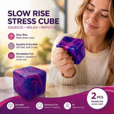 Calming 5.5cm Marbled Blue Ice Cube Squishy 2 Pack In Australia - Darrahopens